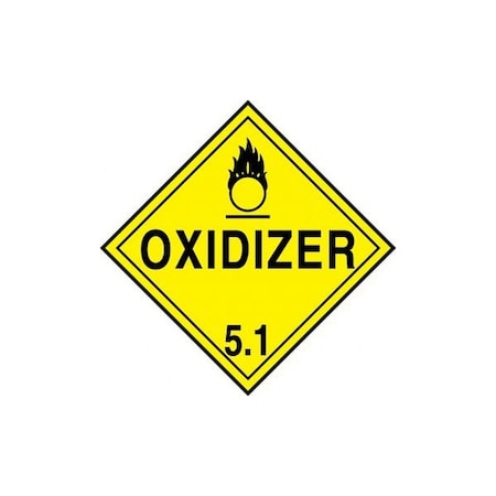 Accuform DOT PLACARD HAZARD CLASS 5  MPL501CT50 MPL501CT50